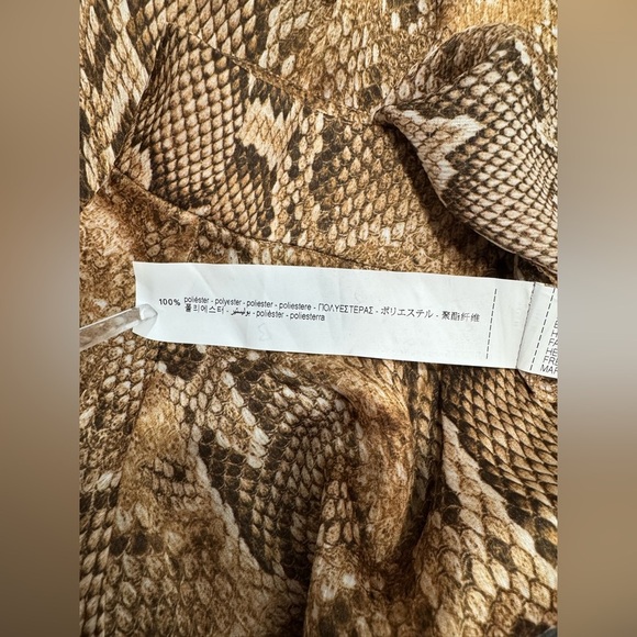 NWOT Zara Snake Print A-Line Button-Front Skirt - Picture 11 of 11
